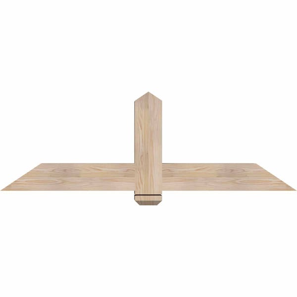 Ekena Millwork Eugene Smooth Timber Gable Bracket, Douglas Fir, 60"W x 20"H x 5 1/2"D x 5 1/2"F, 8/12 Pitch GBW060X20X0606EUG00SDF - main